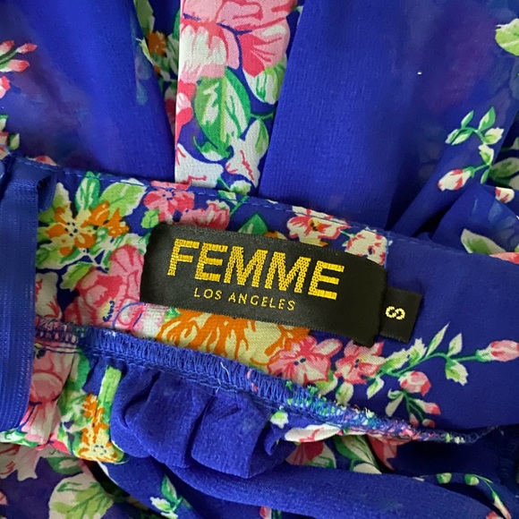 FEMME Floral Halter Gown - Picture 8 of 8